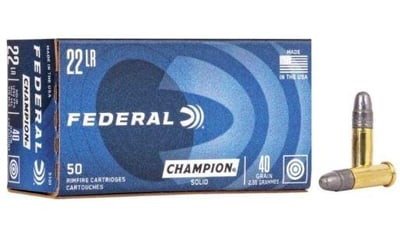 Federal Champion Training .22 LR Ammo 40gr LRN - 5000 Rd - $339.99