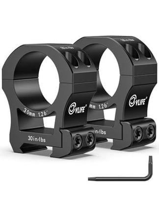 10% off CVLIFE 7075 Aluminum 30mm Scope Rings, Precision Rifle Scope Mount Compatible with Picatinny and More Rails - 2 Pieces w/code ZXB5LL2H + FREE Shipping