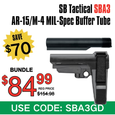 SB SBA3 Tactical Pistol Stabilizing Brace Black - $84.99 w/code"SBA3GD" 