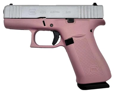 Glock 43x AUS 9mm, 3.41" Barrel, Fixed Sights, Purplexed/Silver, 10rd - $501.35 (Free S/H on Firearms)