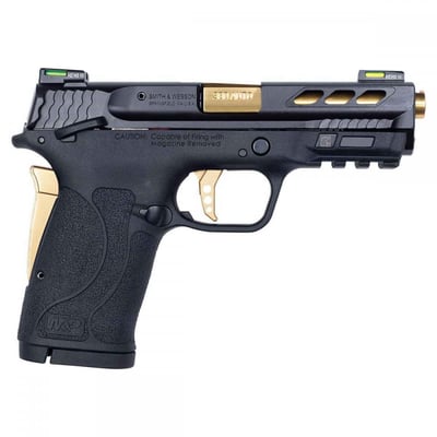 S&W Performance Center M&P 380 Shield EZ 380 Auto (ACP) 3.8in Black/Gold 8+1 Rounds - $479.99  (Free S/H over $49)