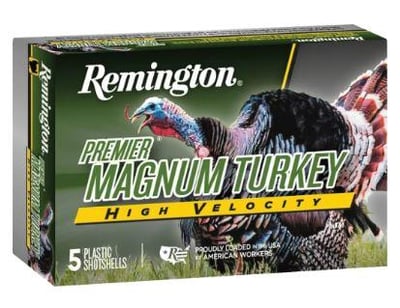 Remington Premier Magnum Turkey High Velocity Turkey Loads 20 ga 3" 1-1/8 oz #5 1300 fps 5/ct - $5.99