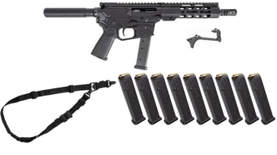 PSA Gen4 8" 9mm 7" MLOK MOE Pistol W/10 Magpul PMAG GL9 9mm 27rd Mags, MS3 Sling Gen2, & Leapers Inc UTG Angled Foregrip MLOK - $689.99