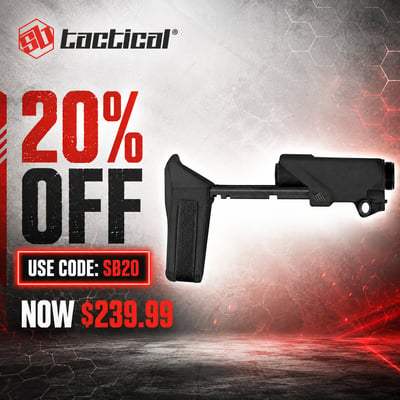 SB Tactical 556/300 HBPDW Pistol Stabilizing Brace - $239.99(CODE:SB20)