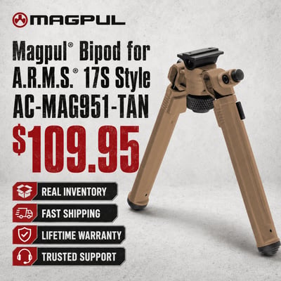 Magpul Bipod for A.R.M.S. 17S Style/AC-MAG951-TAN - $109.95 