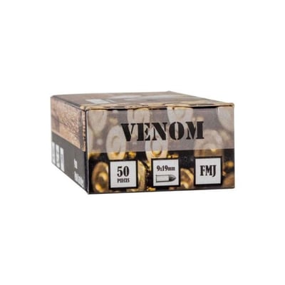 Venom 9mm FMJ 124 Grain 1,000 Round Case - $219.98
