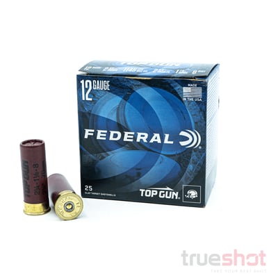 Federal - Top Gun - 12 Gauge - #8 Shot - 2.75" - 1-1/8 oz. 250 rounds - 1145 FPS - $84.99