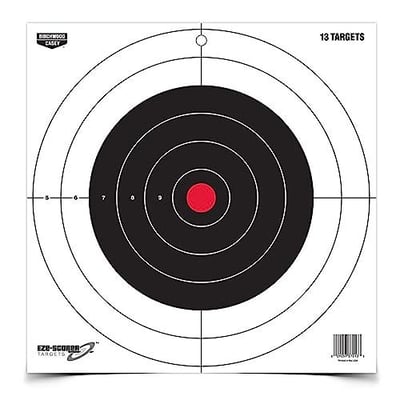 BIRCHWOOD CASEY 12" Eze-Scorer Bull's-Eye Practice Shoot-Up Brilliant White Paper Targets for Indoor and Outdoor Use, 13 Targets - $4.99 + FREE Shipping