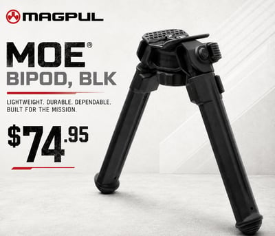 Magpul MOE Bipod, BLK - $74.95 