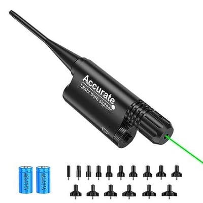 EZshoot Bore Sight Kit Red or Green Laser for 0.17 to 12GA Caliber - $12.64 w/code "SDZPX8QU" + $3 / $6 Prime discount + 5% coupon (Free S/H over $25)