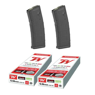 Package Deal Winchester 5.56 62 Grain on Stripper Clips with Tool (60 Rds) + 2 Magpul 30rd AR Mags - $75 (Free S/H)