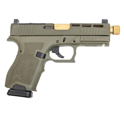 PSA Dagger 9mm Complete SW2 RMR Pistol With Threaded Honeycomb TiN 4.5" Barrel, 15rd, Sniper Green - $299.99