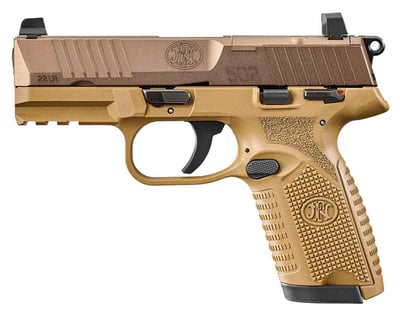 FN America 502 MRD 22LR 4" 10rd Optic Ready Pistol w/ Optic Height Sights FDE - $299.99 (add to cart price) 