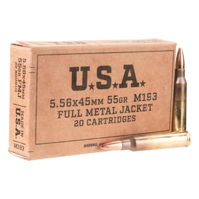 Winchester Ammunition, 5.56x45mm NATO, M193 FMJ, 55 Grain, 20 Rounds - $10.44 (Buyer’s Club price shown - all club orders over $49 ship FREE)