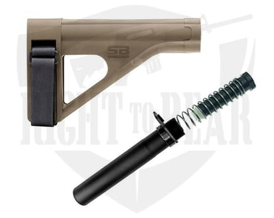 SB Tactical SOB Pistol Stabilizing Brace + Pistol Buffer Tube Kit FDE - $59.99 