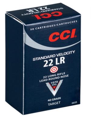 CCI Standard Velocity .22LR 40GR Lead Round Nose 50Rds - $3.99  ($7.99 Shipping On Firearms)