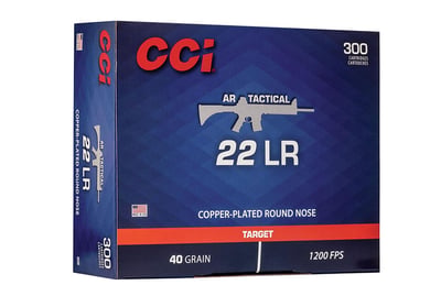 CCI 956 Target Plinking AR Tactical 22LR 40 GR RN 300 Rounds - $29.59 