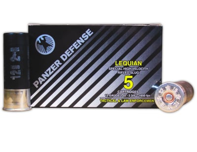 Panzer Arms Defense LEQUIAN Tactical Special/LE High Velocity 12 Gauge - 2 3/4” 1 oz Slug 250rd - $187.99