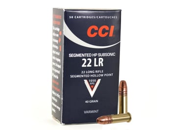 CCI 22LR 40 gr Segmented Hollow Point Subsonic 50/Box - $7.99 (Free S/H on Firearms)
