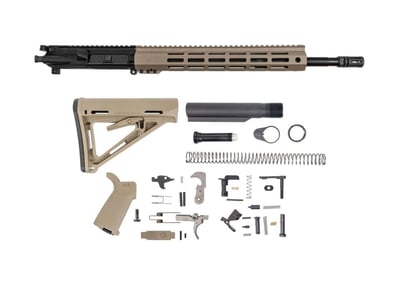 PSA AR-15 16" Mid-Length 5.56 NATO 1:7 Nitride 13.5" Hex M-Lok MOE EPT Rifle Kit, FDE - $379.99