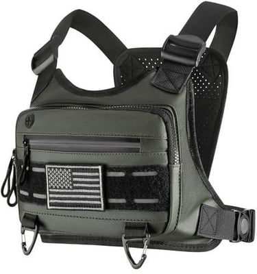 YZDD GOMIA Chest Bag For Men and Women Water Resistant Running Vest Tactical Chest Bag Pack for Sports Outdoor (DarkGreen) - $9.49 + FREE Shipping