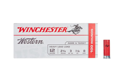 Winchester XU128 Super-X Game Load Ammunition 12 Gauge 2-3/4" 1 oz #8 Shot Shotgun Ammo - 100 round box - XU128 - $39.99 (FREE Shipping over $50)