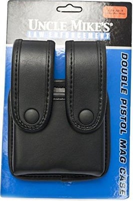 Uncle Mike's Mirage Plain Double Stack Duty Double Pistol Mag Case, Black - $6.09 + Free S/H over $35 (Free S/H over $25)