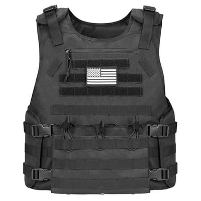 30% off CVLIFE Tactical Vest with Zipper Bag Molle Webbing System Outdoor Vest Adjustable Belt Breathable Weight Vest for Training Activity Black w/code 2G6AO7W4  + FREE Shipping