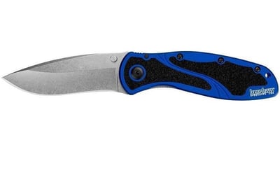 Kershaw 1670NBSW Blur Knife with SpeedSafe, Navy Blue/Stonewash Finish - $42.84 (Free S/H over $25)