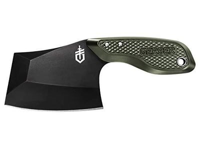 Gerber TRI-Tip, Mini Cleaver Fixed Blade Knife with Sheath, Green Handle - $27.80 (Free S/H over $25)