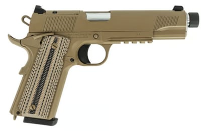 Tisas 1911 Duty 45 ACP 8+1 Rds 5″ BBL, Optic Ready, Threaded, FDE - $581.99