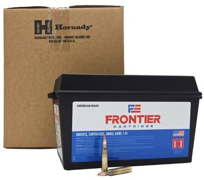 Hornady Frontier XM193 5.56 Nato 55 Grain Full Metal Jacket Rifle Ammunition - 600 rd CASE - $299.99 + Free Shipping