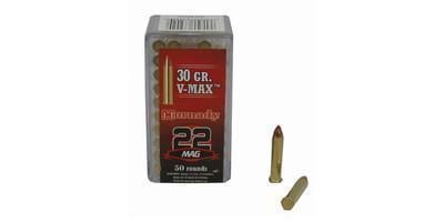 Hornady Varmint Express Rimfire .22 Winchester Magnum Rimfire 30 Grain V-MAX - $16.49 (Free S/H over $49 + Get 2% back from your order in OP Bucks)