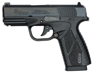 Bersa BP9 Concealed Carry 9mm, 3.3", Polymer Frame, Adjustable Sights, 8 Rd, 2 Mags - $293.49