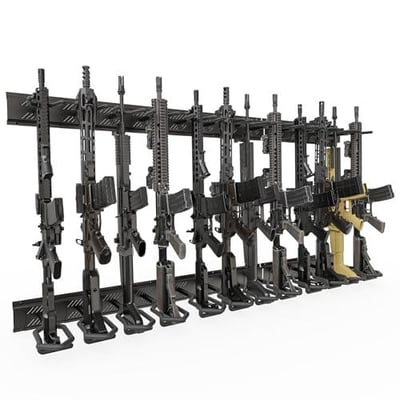 Nonkky 12 Slot Gun Rack, Heavy Duty Steel Adjustable Gun Rack Wall Mount - $102.99 + FREE Shipping