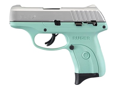 Ruger EC9S 9mm Pistol, Turquoise and Stainless Steel - $199.99