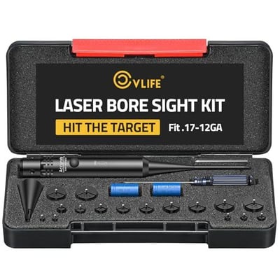 CVLIFE Red/Green Bore Sight Laser Kit fit 0.17 to 12GA Calibers - $18.47 w/code "B45FNED9" + 20% Prime discount + FREE Shipping