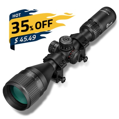 35% off CVLIFE EagleFeather 2.5-10X50 AO Rifle Scope, Medium Range Scope with Red/Green Illuminated Mil-dot Reticle and Front Parallax Adjustment, 1 inch Tube w/code ESFFZ7GQ + FREE Shipping