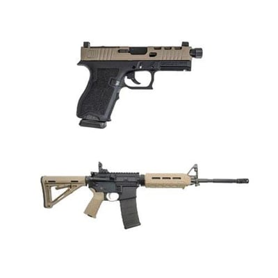 PSA 16" Nitride 5.56 NATO MOE Rifle & PSA Dagger Compact 9mm Pistol w/ SWR RMR Slide & Rear Sight Rear - $789.99