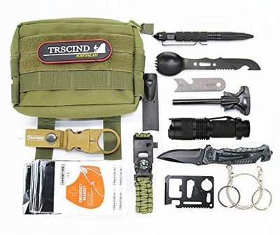 Survival Gear Kit 11 in 1 Molle Pouch EDC Survival Bag - $39.99 shipped