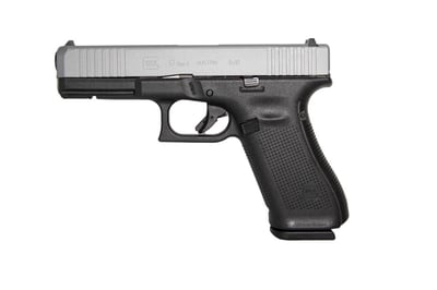 Glock 17 Gen5 AUS 9mm, 4.49" Barrel, Fixed Sights, Silver Titanium/Black, 17rd - $631.19 