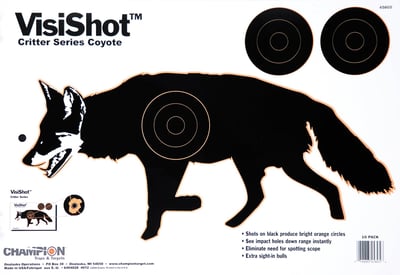 Champion VisiShot Critter Series Coyote Target (Pack of 10) - $6.39 (Add-on item) (Free S/H over $25)