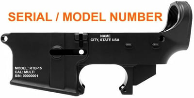 80% Anodized Lower with Serial Number / Manufacturer Compliant Engraving - $43.50