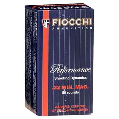 Fiocchi Performance Shooting Dynamics, .22 Magnum, JSP, 40 Grain, 50 rounds - $13.77 (Buyer’s Club price shown - all club orders over $49 ship FREE)