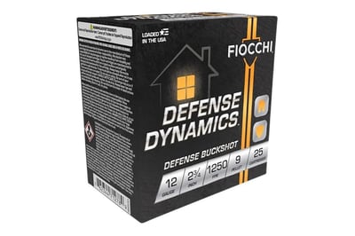 Fiocchi 12 Gauge 2-3/4 in 9 Pellet Defense Dynamics 25/Box - $10.99 (Free S/H on Firearms)