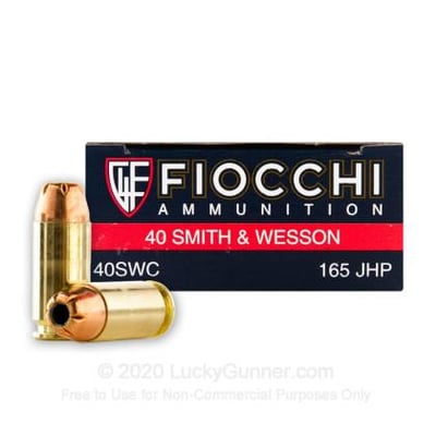 Fiocchi 40 S&W 165 Grain JHP 1000 Rounds - $575