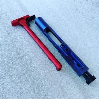 'Superman' Blue BCG & Red ext Charging Handle - $170.83 w/code "NEW5OFF"