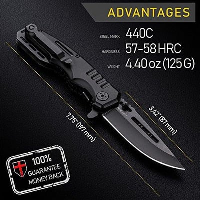 Spring Assisted Military Style Pocket Folding Tactical Knife - $9.99 (Free S/H over $25)