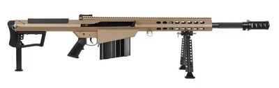 Barrett M107A1 S Rifle 50 BMG 20" Bbl 10+1rd FDE, Bipod, QD Suppressor Mount Muzzle Brake, w/ Pelican Hard Case - $8799 ($16.95 Firearms, $11.99 Accessories)