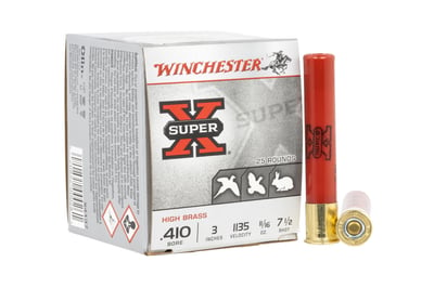 Winchester X4137 Super-X 410 Bore 11/16 oz 3" Shotgun Ammo - 25 Round box - X4137 - $21.99 (FREE Shipping over $50)